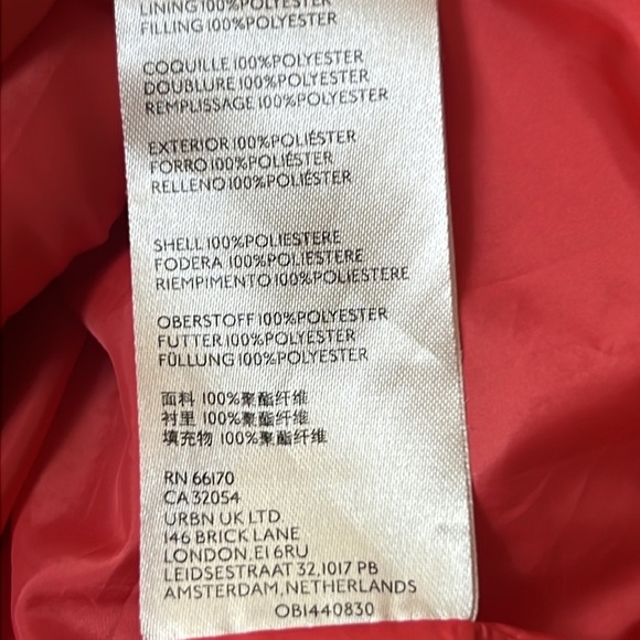 Anthropologie Maeve Coral/Pink Longline Cinched Puffer Jacket Coat Size Small - Picture 11 of 12